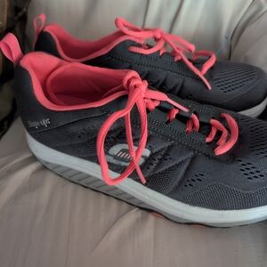 Skechers Shape -Ups Women's Black and Pink Sneakers
